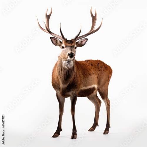 Deer on white background  AI generated Image