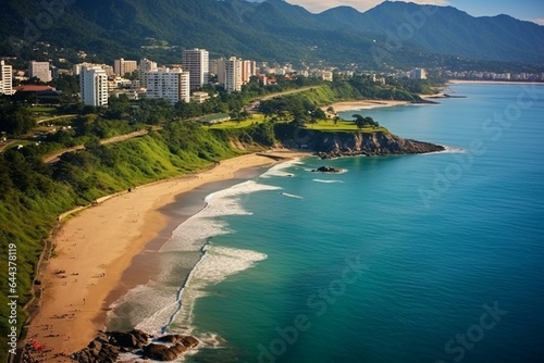 Beach in Penha, Santa Catarina, southern Brazil - Beto Carrero city. Generative AI photo