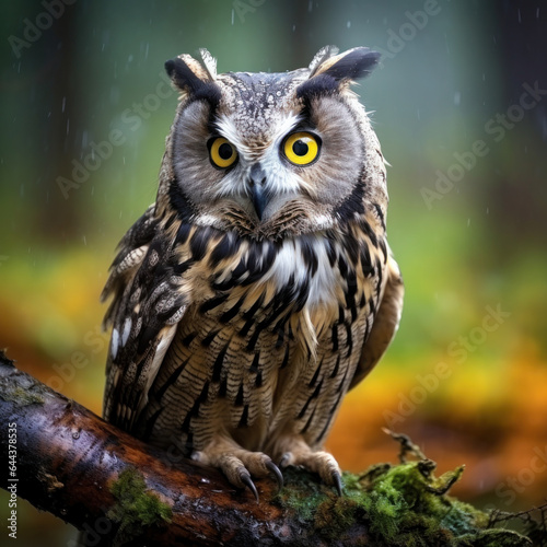 Owl in its Natural Habitat, Wildlife Photography, Generative AI © Vig