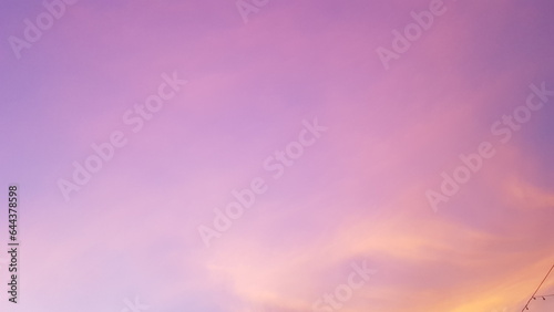 Nature Background. Evening Vanilla Sky and beautiful sunset light © guguart