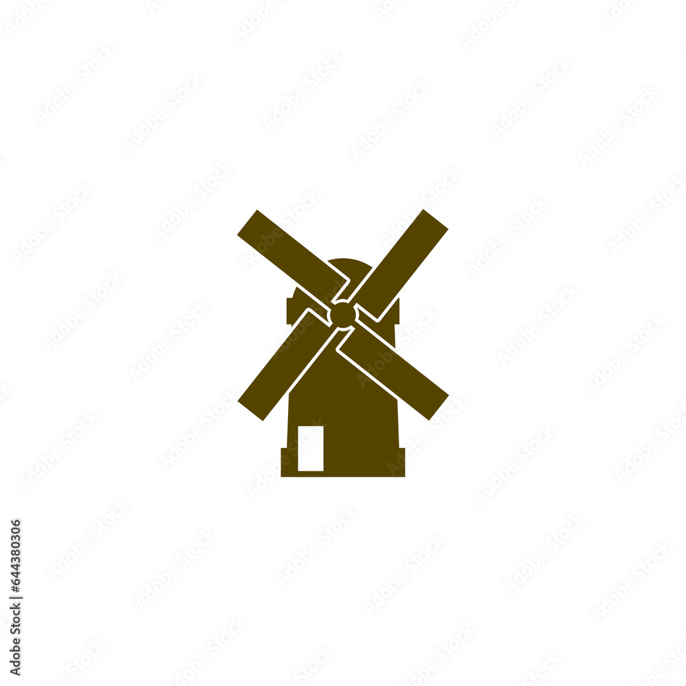 Windmill icon isolated on transparent background Windmill icon isolated on transparent background