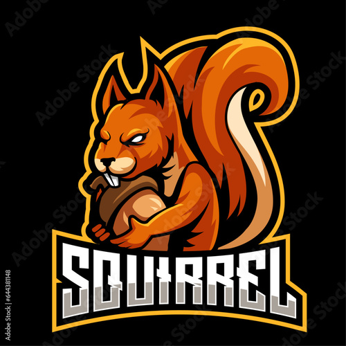 squirrel mascot logo. chipmunk esport gaming logo