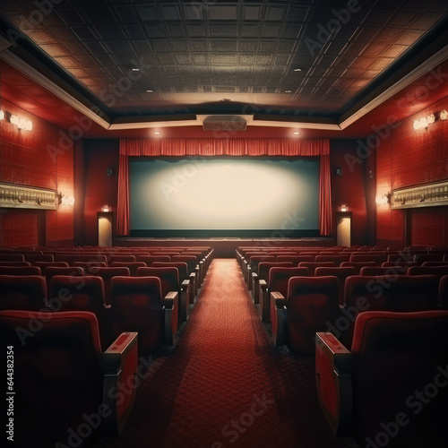 A empty movie theater ultra realistic 