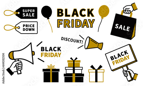 BLACK FRIDAYのセールに使えるイラストセット