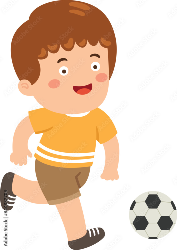 cute kid boy play soccer cute kid boy play soccer
