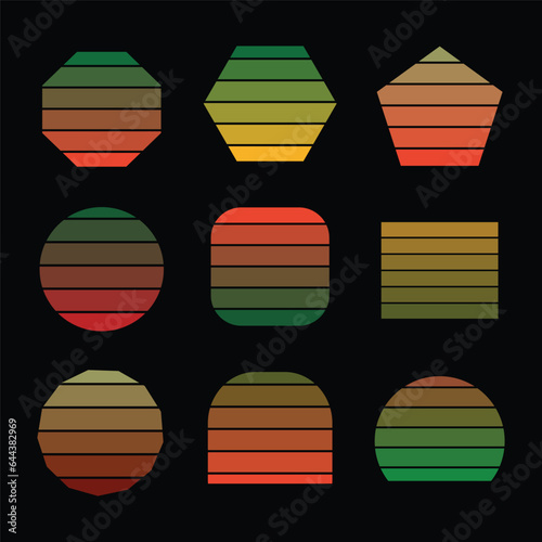 Retro Christmas Tint color palette, Merry Christmas theme color schemes, Christmas vintage stripes procreate colors tone print palette, trendy transitional colorful palette fashion home decoration 