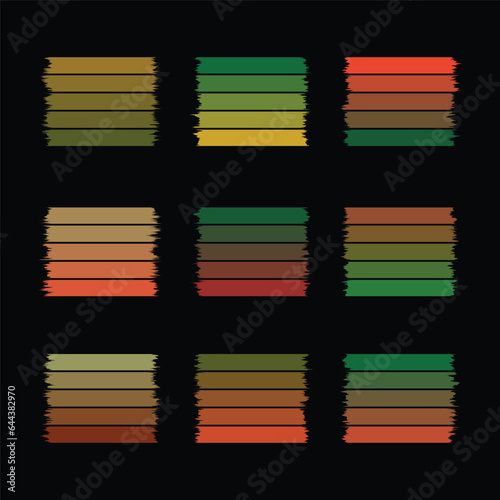 Retro Christmas Tint color palette, Merry Christmas theme color schemes, Christmas vintage stripes procreate colors tone print palette, trendy transitional colorful palette fashion home decoration 