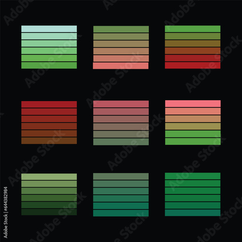 Retro Christmas Tint color palette, Merry Christmas theme color schemes, Christmas vintage stripes procreate colors tone print palette, trendy transitional colorful palette fashion home decoration 