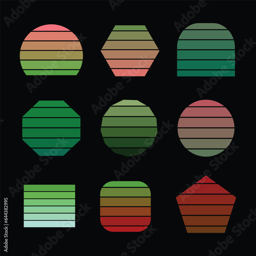Retro Christmas Tint color palette, Merry Christmas theme color schemes, Christmas vintage stripes procreate colors tone print palette, trendy transitional colorful palette fashion home decoration 