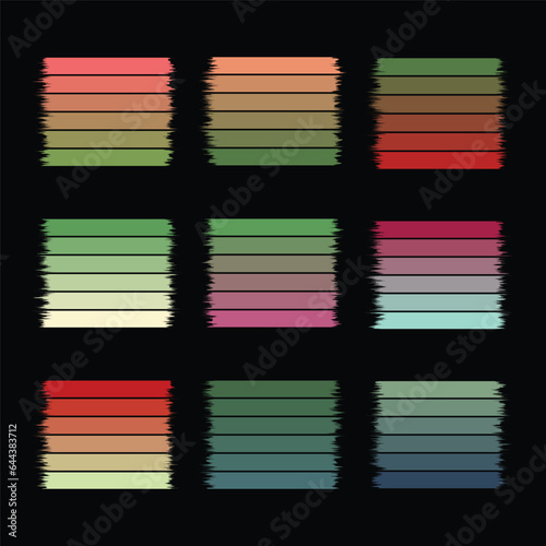 Retro Christmas Tint color palette, Merry Christmas theme color schemes, Christmas vintage stripes procreate colors tone print palette, trendy transitional colorful palette fashion home decoration 