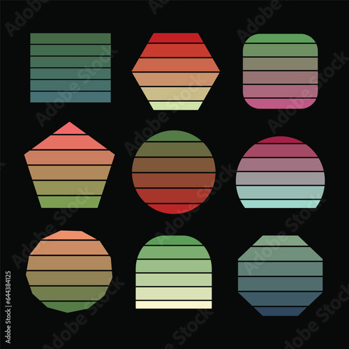 Retro Christmas Tint color palette, Merry Christmas theme color schemes, Christmas vintage stripes procreate colors tone print palette, trendy transitional colorful palette fashion home decoration 