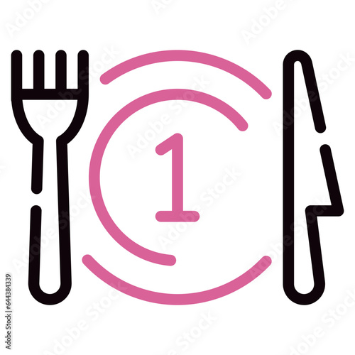 Portion Control Icon Illustration