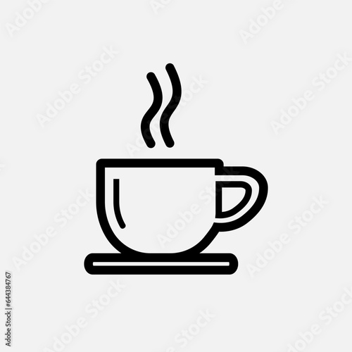 Hot Drink Icon. Cup Coffee  Mug Tea  Beverage  Breakfast Menu.