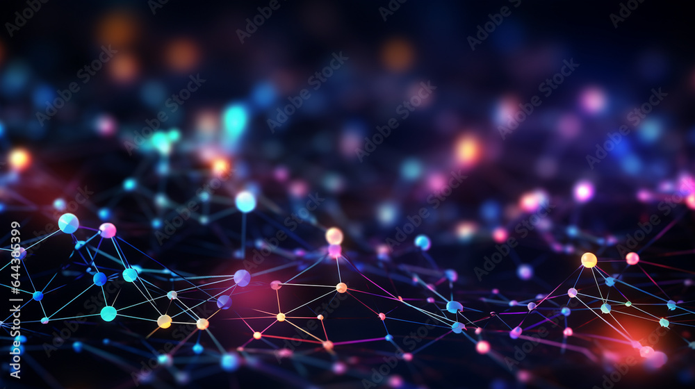 Abstract colorful background on technological and scientific connection light atomic Abstract colorful background on technological and scientific connection light atomic
