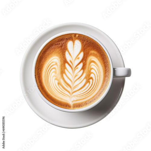 cup of cappuccino isolated on transparent background Remove png, Clipping Path