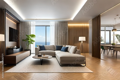 "Elegant Living Room Interior Design: Harmonious Blend of Style and Comfort"      © shamim