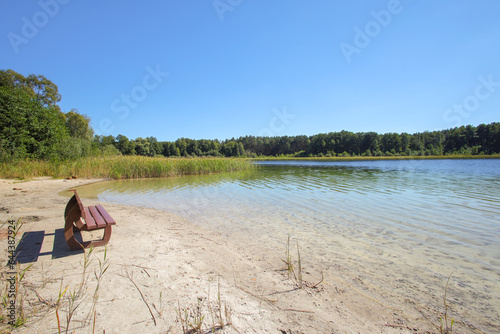 View at the lake "Großdöllner See" in UNESCO Schorfheide Biosphere Reserve - Federal State Brandenburg - Germany