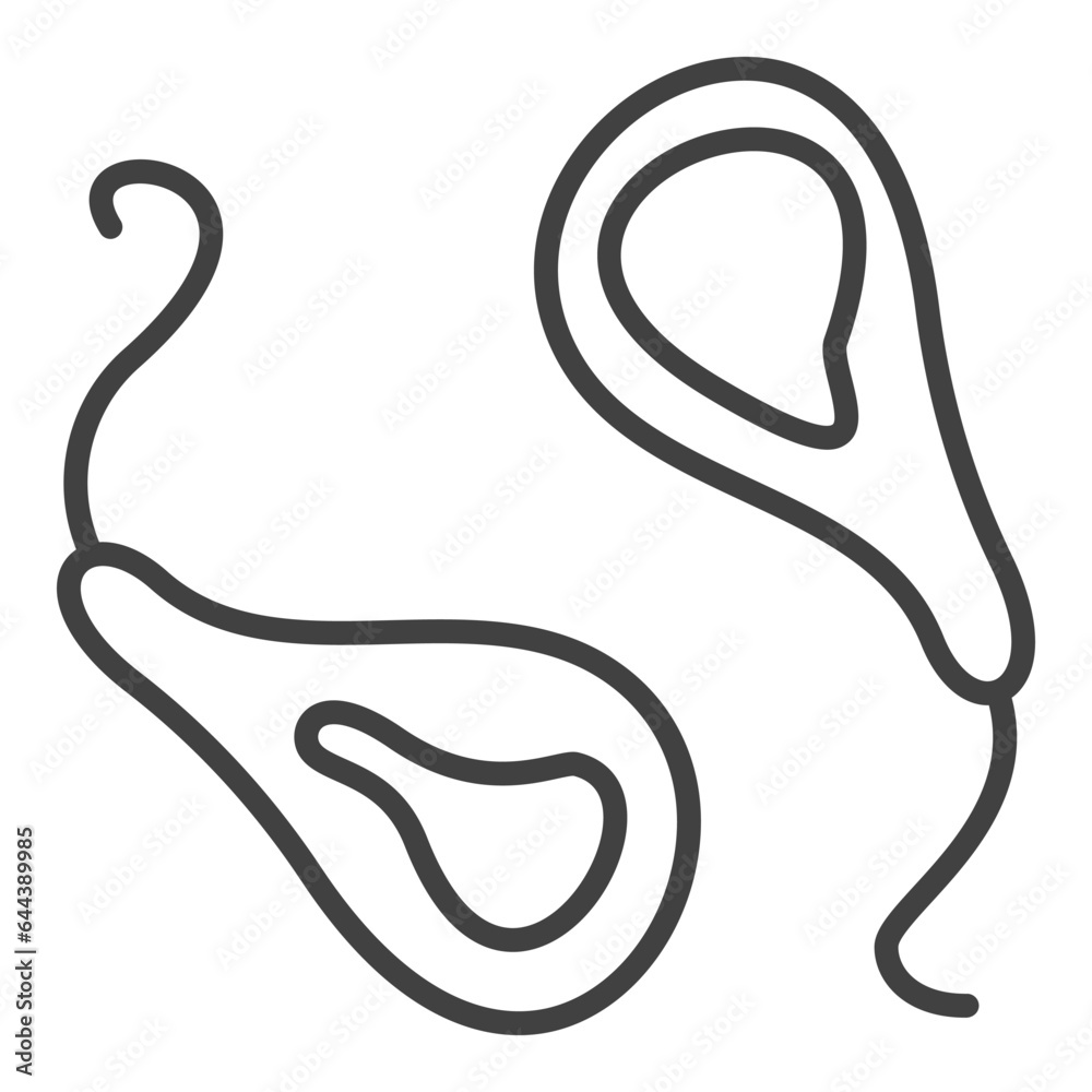 Prokaryote Pair vector concept outline icon or sign Prokaryote Pair vector concept outline icon or sign