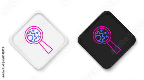 Line GMO icon isolated on white background. Genetically modified organism acronym. Dna food modification. Colorful outline concept. Vector