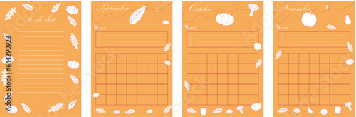 Personal fall month planner