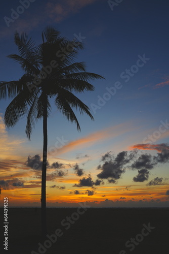Fototapeta Naklejka Na Ścianę i Meble -  Beautiful sea and sunset seen from Kota Kinabalu