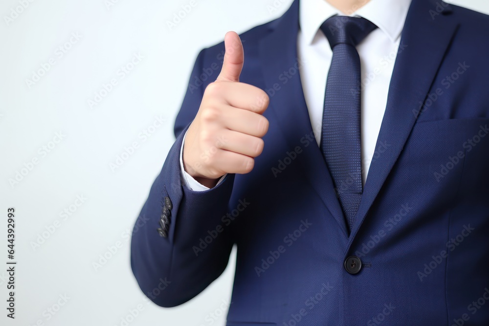 A man in a suit giving a thumbs up, created with Generative Ai A man in a suit giving a thumbs up, created with Generative Ai