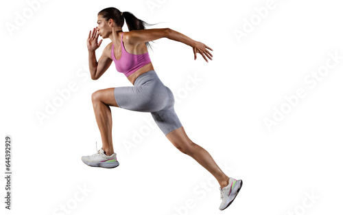 Sport background. Runner. Isolated scene.	