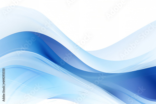 Blue wave pattern background with fluid graphic curves for a modern contemporary sea and ocean waves flat design for a concept art waveform project,, computer Generative AI stock illustration image