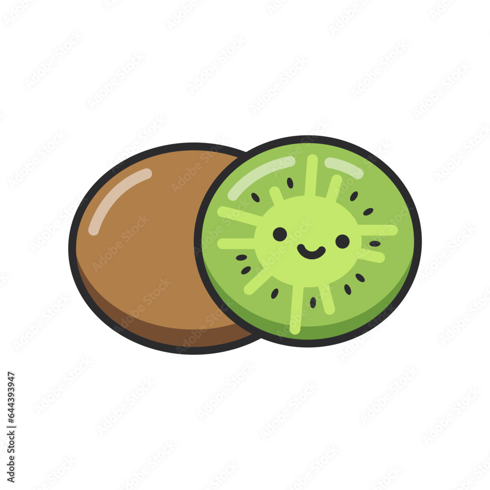 Obraz premium cute kiwi illustration
