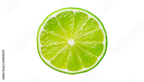 half lime isolated on transparent background cutout