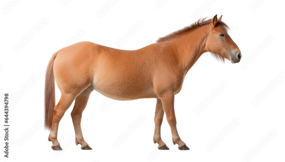 Obraz premium brown horse isolated on transparent background cutout