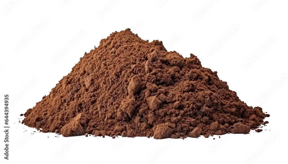 pile of soil isolated on transparent background cutout - obrazy, fototapety, plakaty 