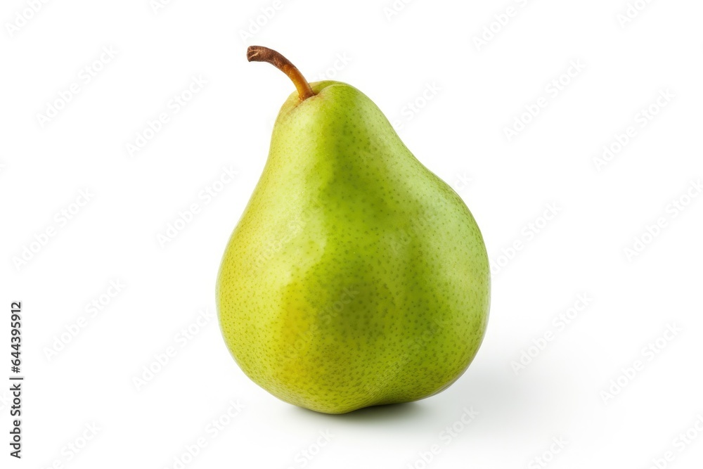 Perfect ripe green pear fruit isolated on white background Perfect ripe green pear fruit isolated on white background