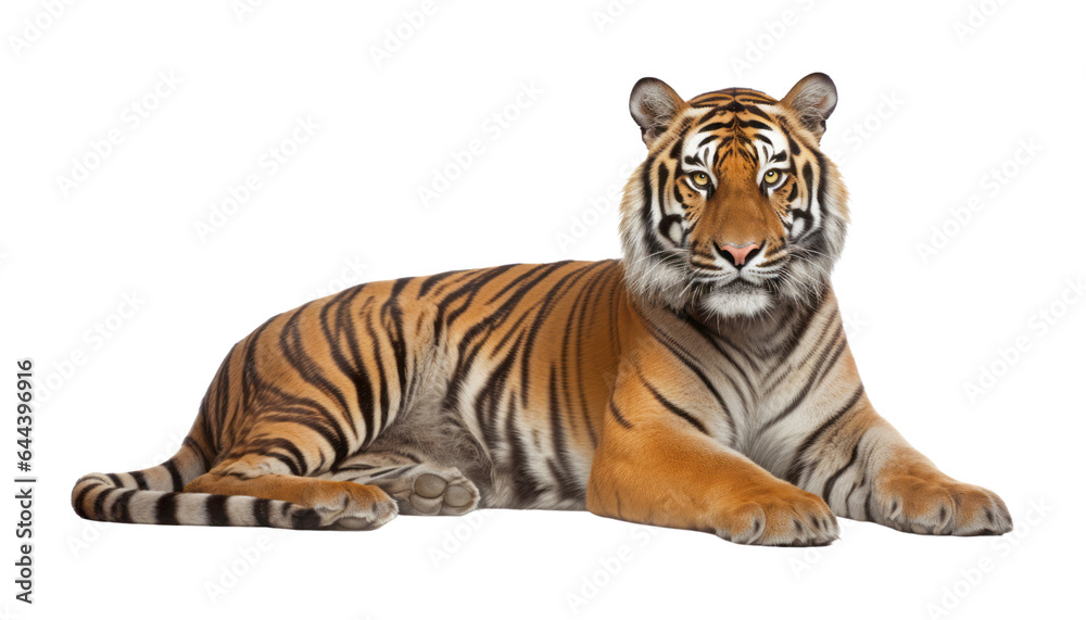Fototapeta premium tiger isolated on transparent background cutout