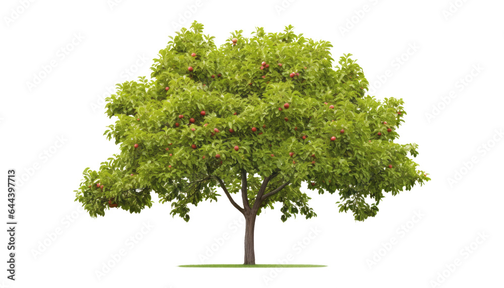 fruit tree isolated on transparent background cutout