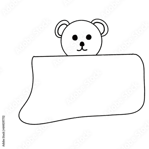 panda with blank sign