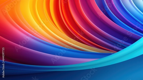 Beautiful abstract 3D background with smooth silky colorful shapes.
