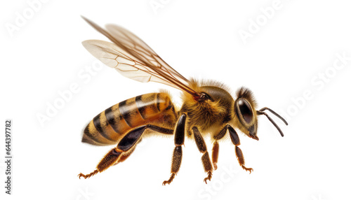 bee isolated on transparent background cutout © Papugrat