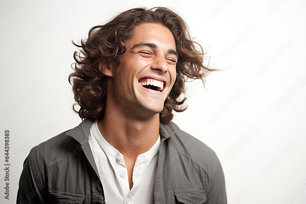 Portrait of a happy young man on a white background Portrait of a happy young man on a white background