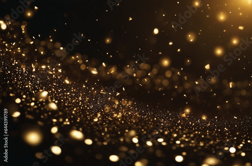 Abstract luxury swirling gold background with gold particles Christmas Golden light shine particles © ArtisticLens