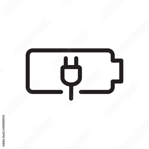 Battery charger Electric battery icon vector design illustration