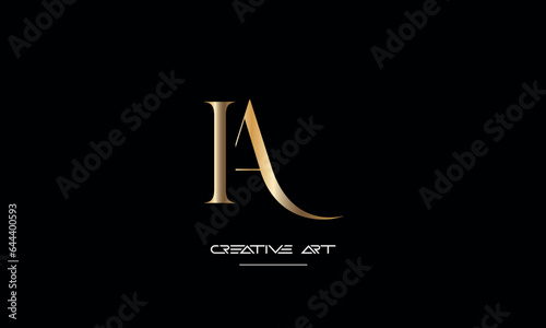 AI, IA, A, I abstract letters logo monogram