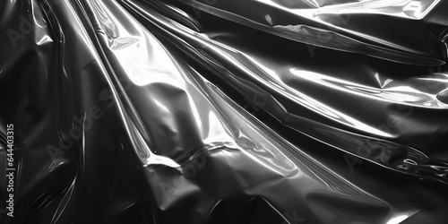 Clear dark gray plastic wrap, viewed from above © red_orange_stock