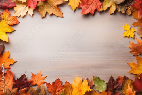 Autumn holiday frame with copy space