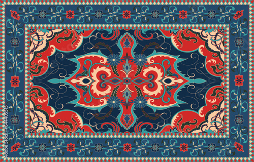 Persian carpet original design.Home decoration carpet pattern. rug