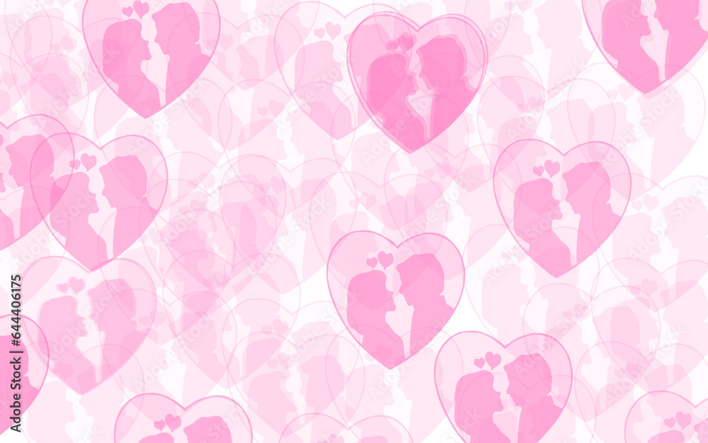 pink background with hearts