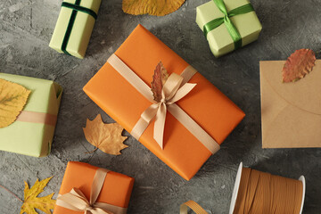 Autumn and fall season, fall season gift and present concept