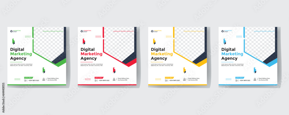 Corporate and digital business marketing promotion post design or social media banner minimal and modern. flyer, poster, banner, brochure, email header, post in social networks, advertising, events.