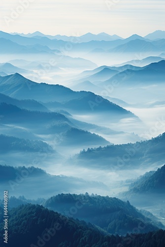 landscape, The majestic silhouette of a mountain range partially © Landscape Planet