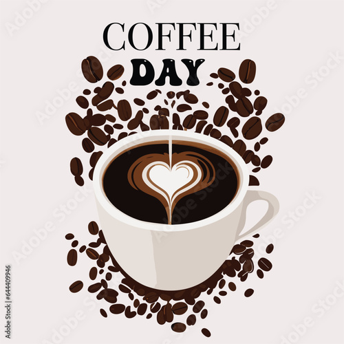 Custom vector coffee day design